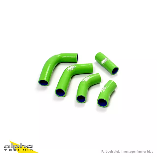 SAMCO SPORT Siliconschlauch Kit grün für Kawasaki Ninja 250R Modelljahr 2008-2012
