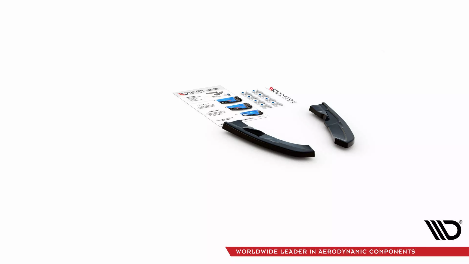 Heck Ansatz Flaps Diffusor Für Volkswagen Tiguan R Mk2 Facelift Schwarz Hochglanz