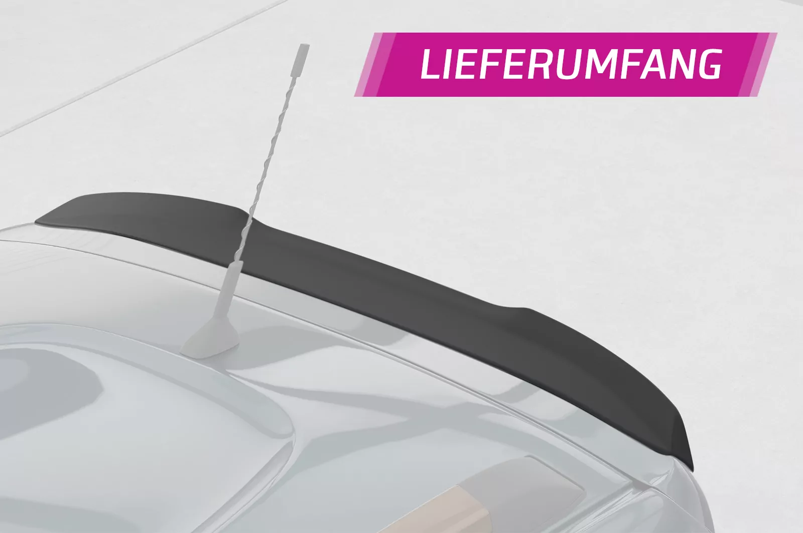 Heckflügel mit ABE für Dacia Spring Electric HF129 Schwarz Strukturiert