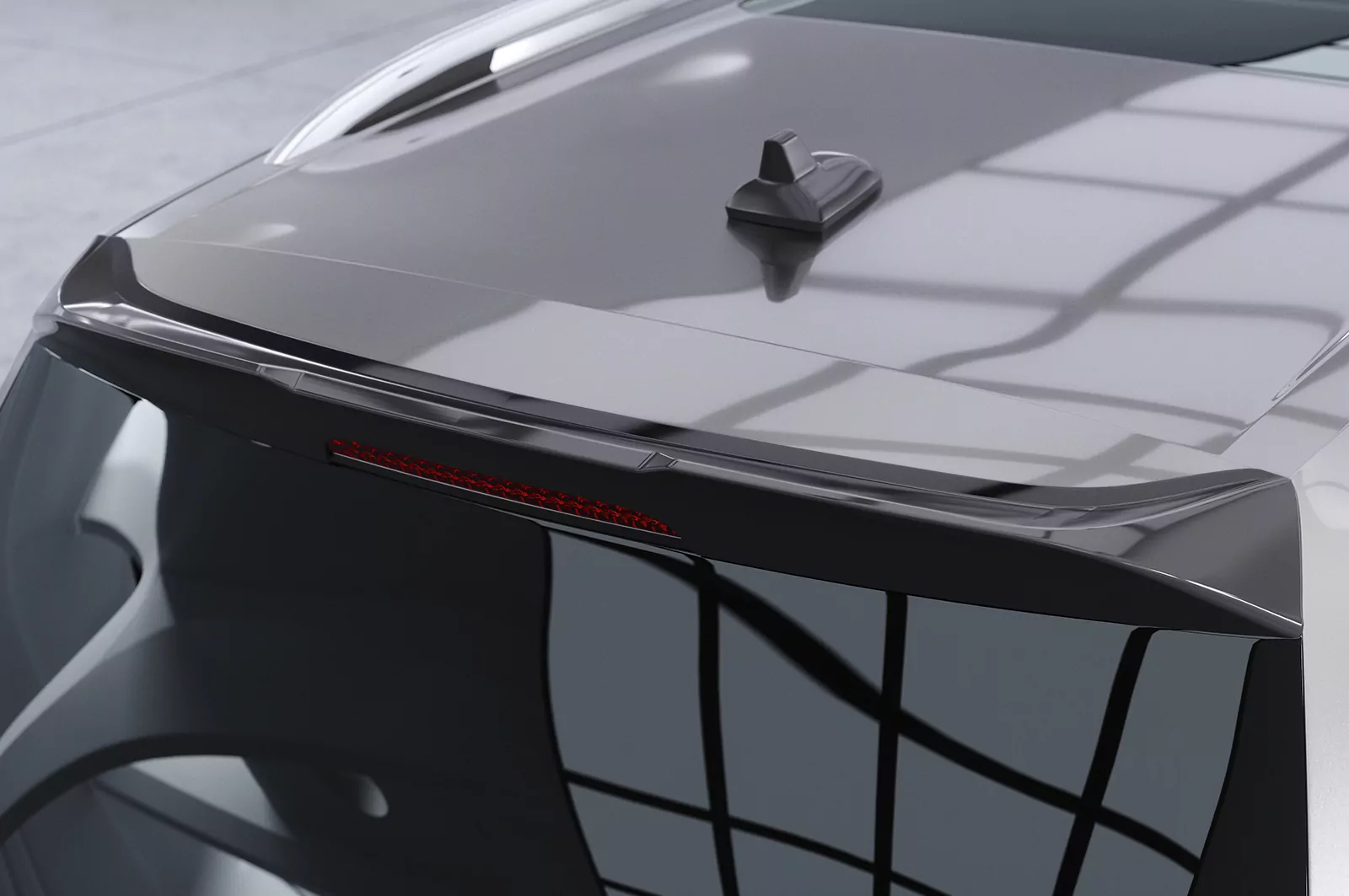 Heckflügel mit ABE für VW Sharan II / Seat Alhambra II HF024 Schwarz Strukturiert