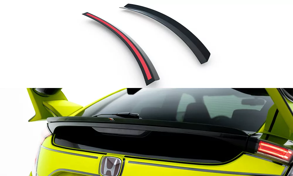 Unterer Spoiler CAP Passend Für V.3 Passend Für HONDA CIVIC X TYPE R Schwarz Hochglanz Schwarz Hochglanz