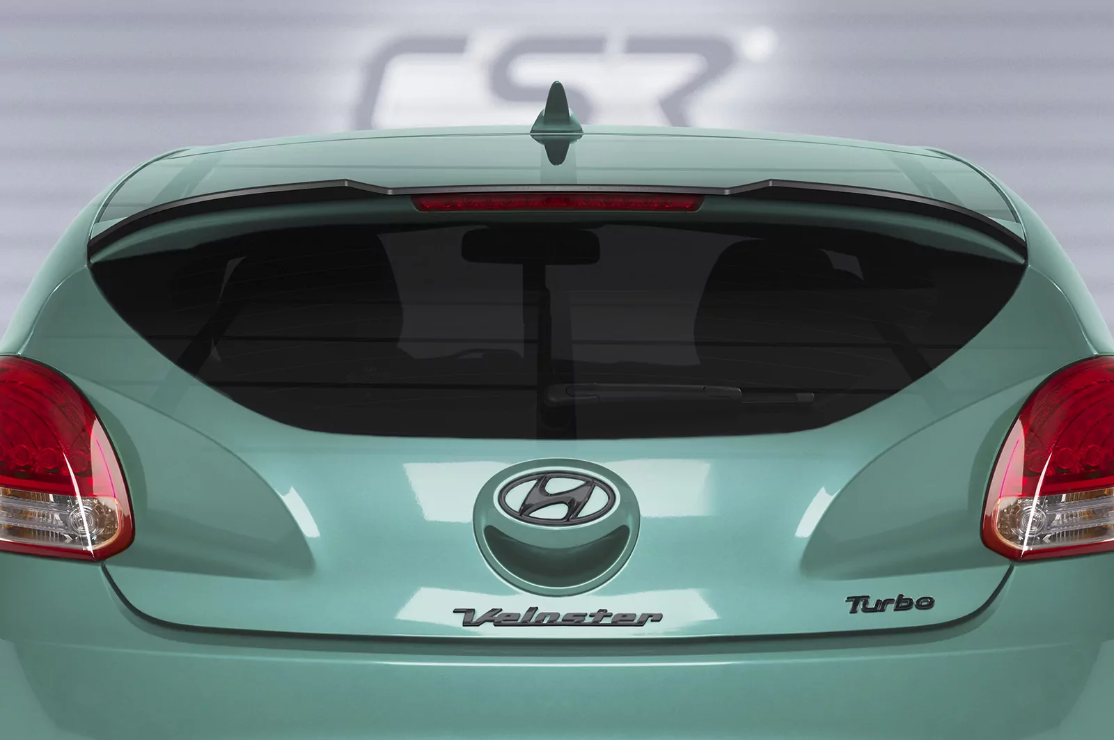 Heckflügel mit ABE für Hyundai Veloster MK1 Turbo HF967 Schwarz Strukturiert