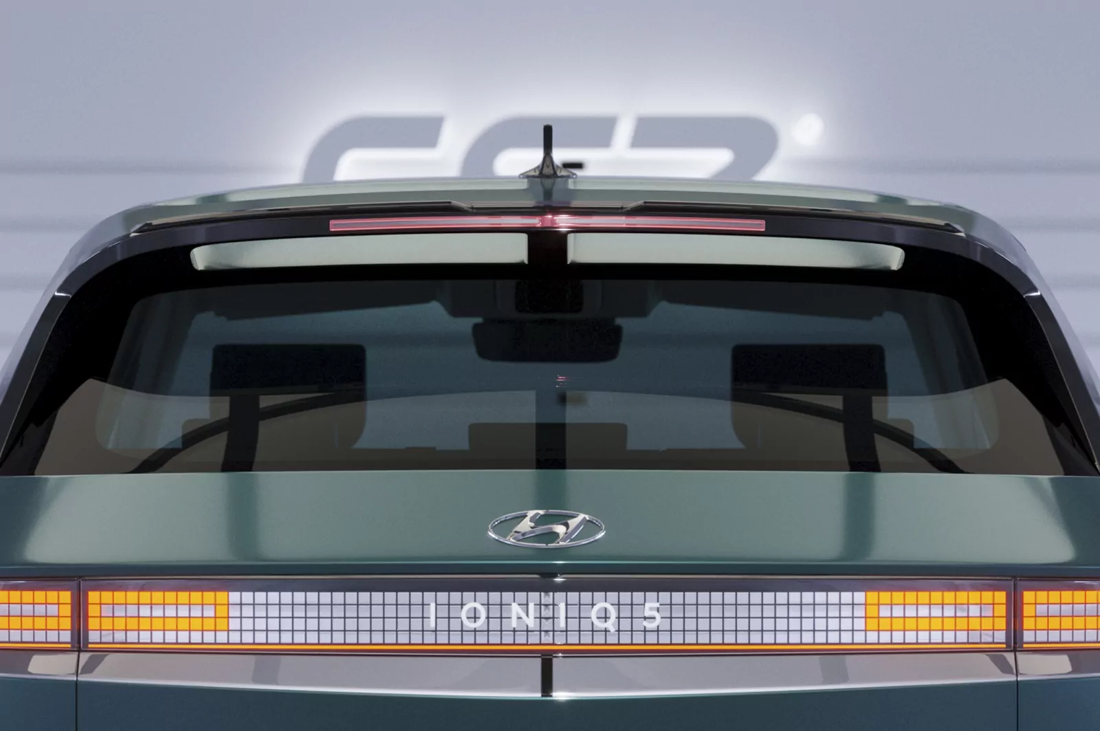 Heckflügel mit ABE für Hyundai Ioniq 5 HF018 Schwarz Strukturiert