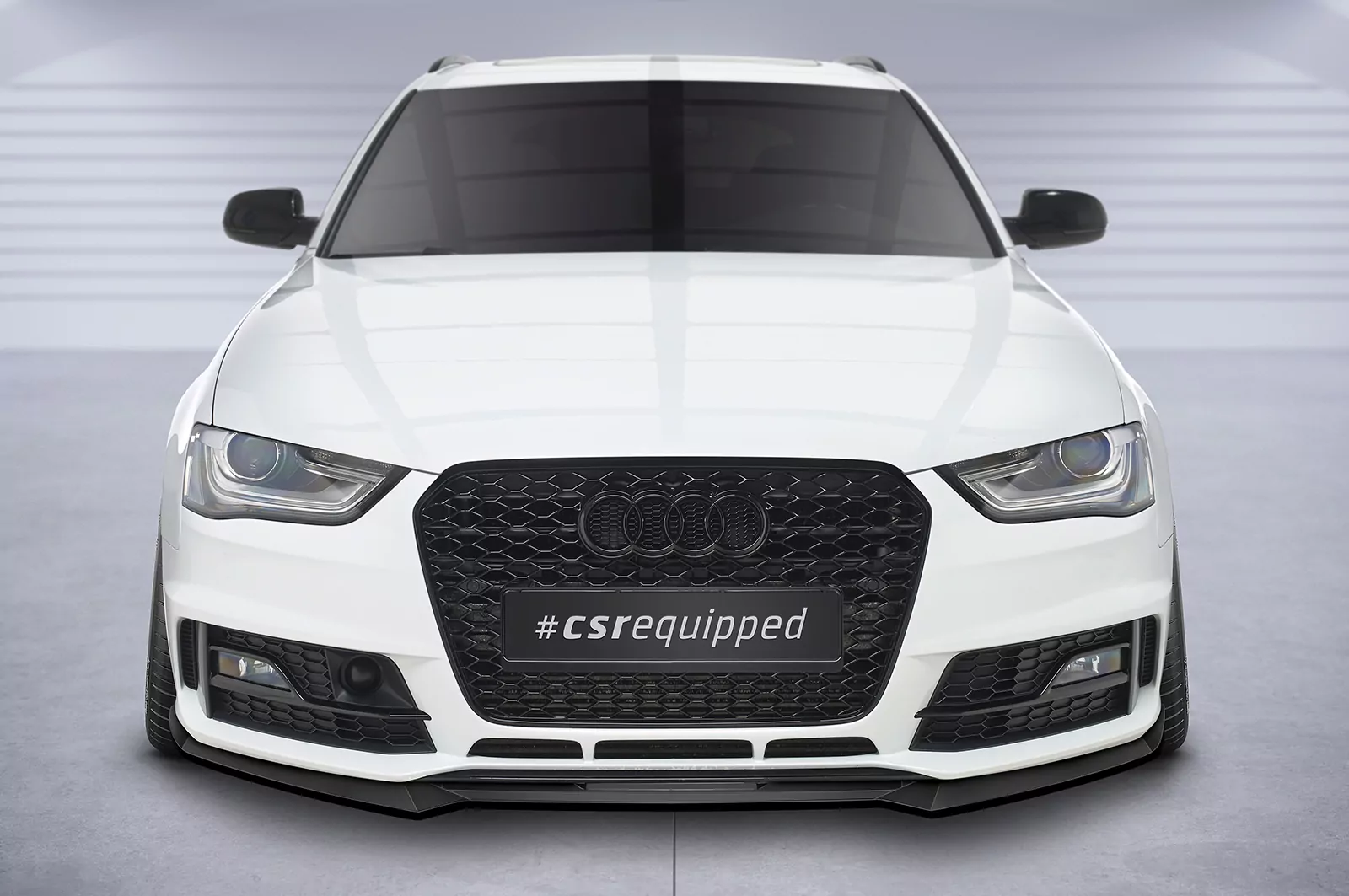 Cup-Spoilerlippe mit ABE für Audi A4 B8 (Typ 8K) CSL723 Schwarz Strukturiert