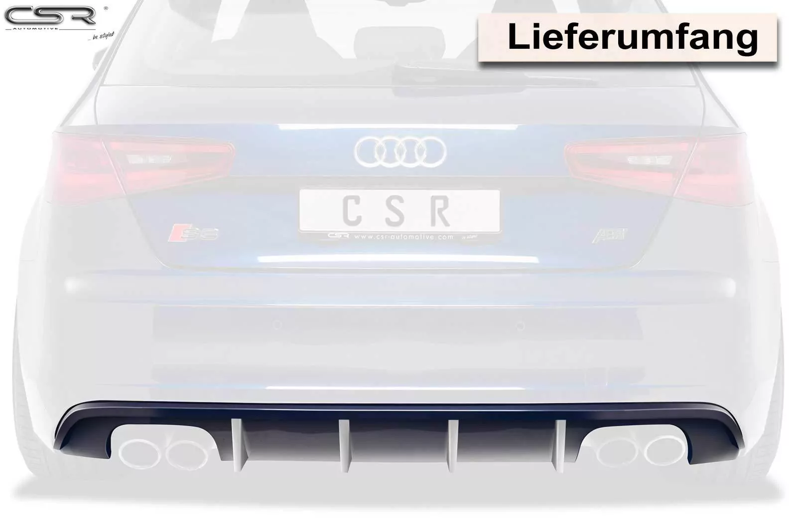 Heckansatz für Audi A3 8V Sportback/3-Türer S-Line/S3 HA199