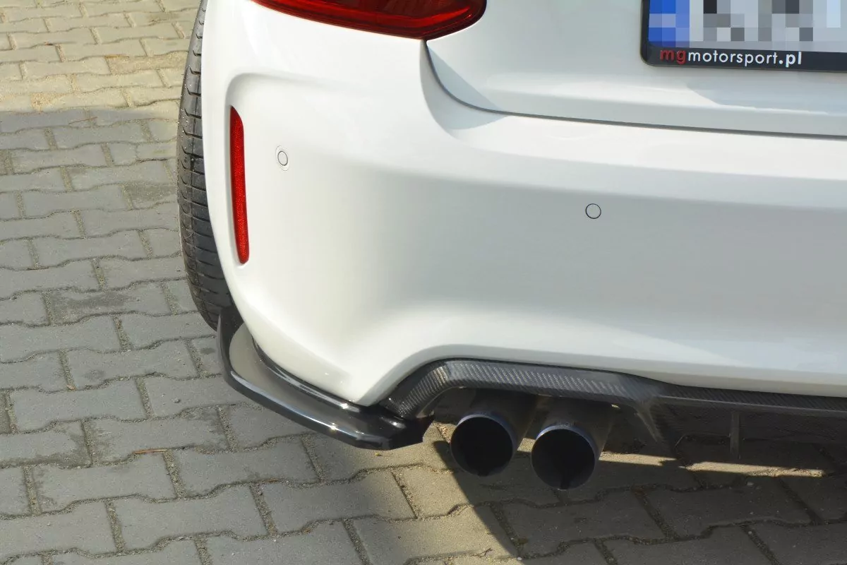 Heck Ansatz Flaps Diffusor Passend Für Diffusor Passend Für BMW M2 (F87) COUPÉ Schwarz Hochglanz Schwarz Hochglanz