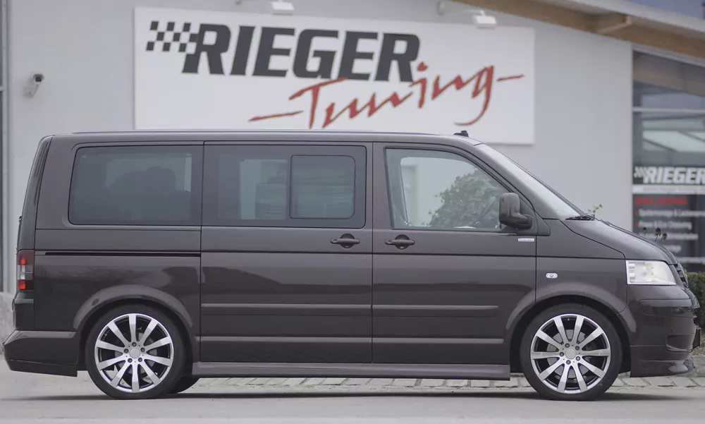Rieger Spoilerlippe für VW T5 Bus |  04.03-08.09 (bis Facelift) für alle Modelle mit Multivan-/Caravellefront