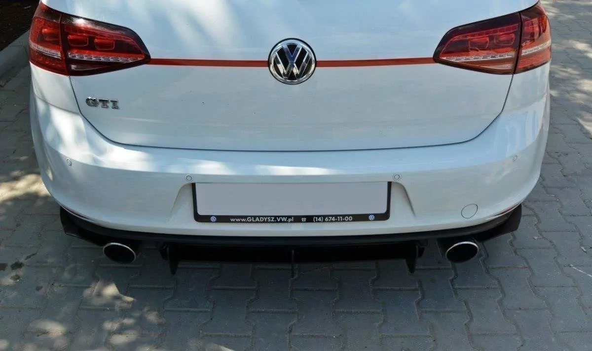 VW GOLF 7 GTI Diffusor Heck Ansatz Passend Für Heckschürze Passend Für & Heck Ansatz Flaps Diffusor Passend Für