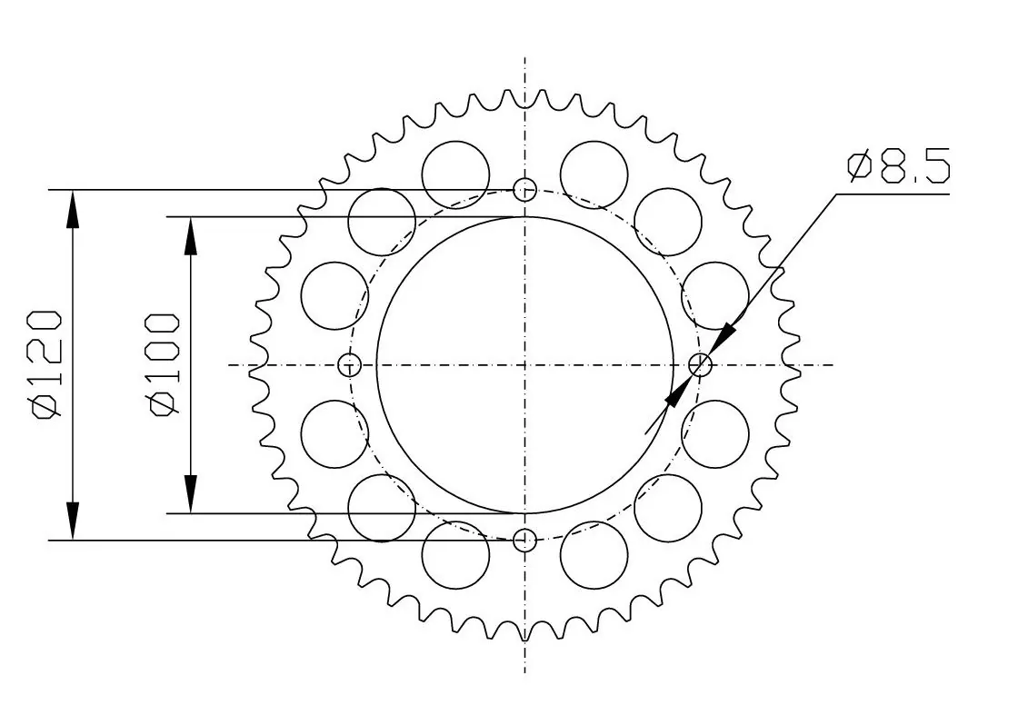 Kettenrad Aluminium BETA Z-63