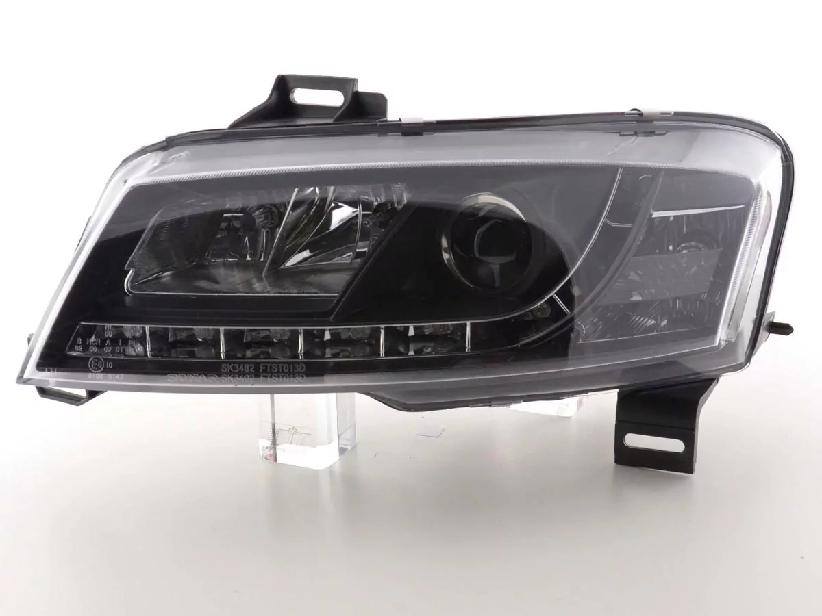 Scheinwerfer Set Daylight LED Tagfahrlicht Fiat Stilo Bj. 01-06 schwarz
