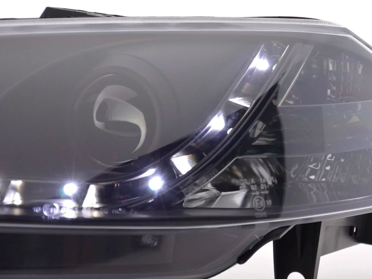 Scheinwerfer Set Daylight LED TFL-Optik Renault Megane 2 3/5-trg. Bj. 03-06 schwarz