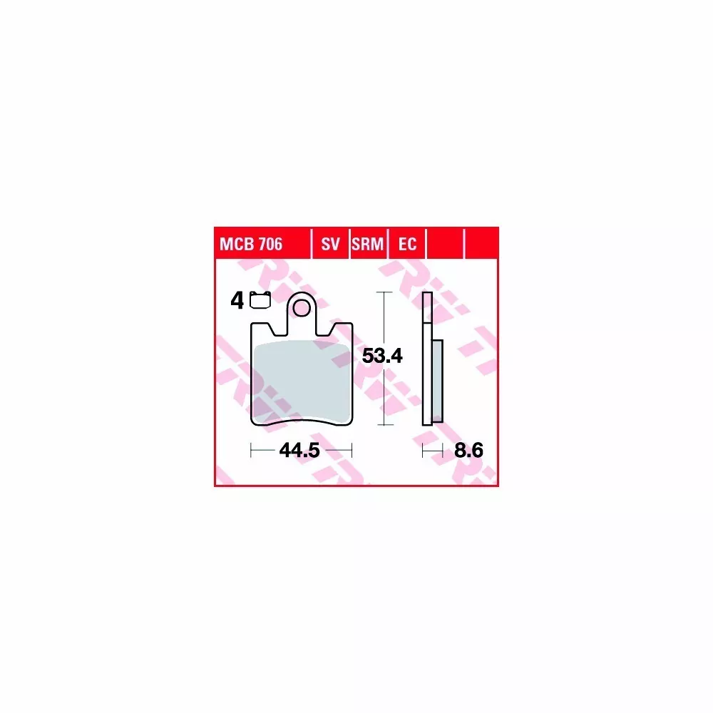 TRW LUCAS Bremsbelagsatz Sinter Street MCB706SV