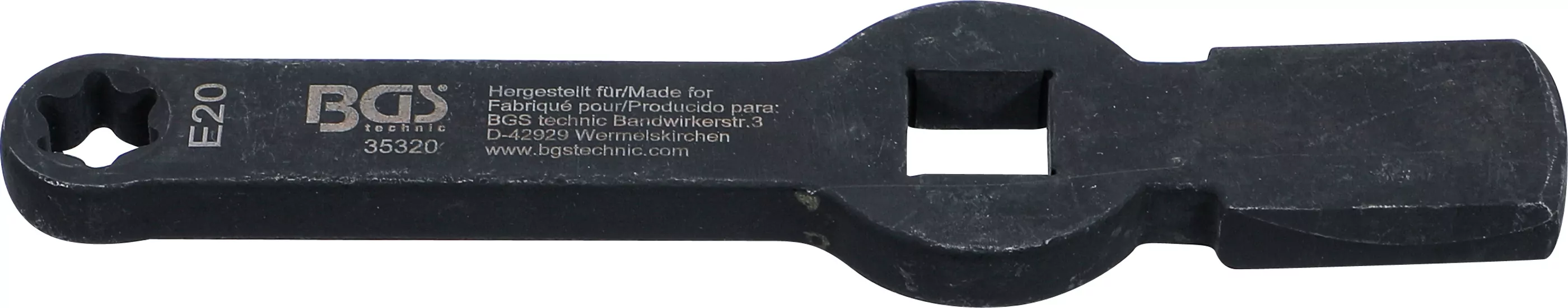 Schlag-Ringschlüssel | E-Profil (für Torx) | mit 2 Schlagflächen | SW E20