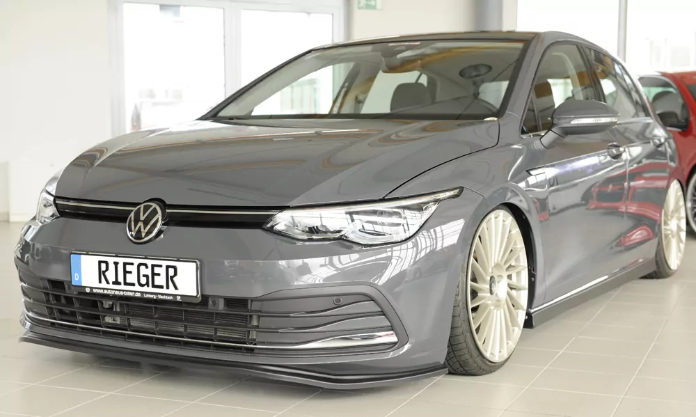 Rieger Spoilerschwert matt schwarz für VW Golf 8 3-tür. 12.19-03.24 (bis Facelift)