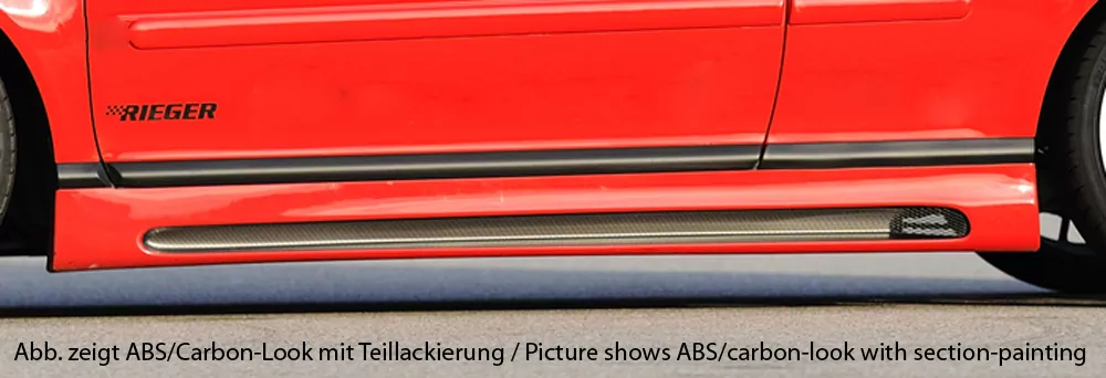 Rieger Seitenschweller rechts    carbon look für VW Golf 4 3-tür. 10.97-03
