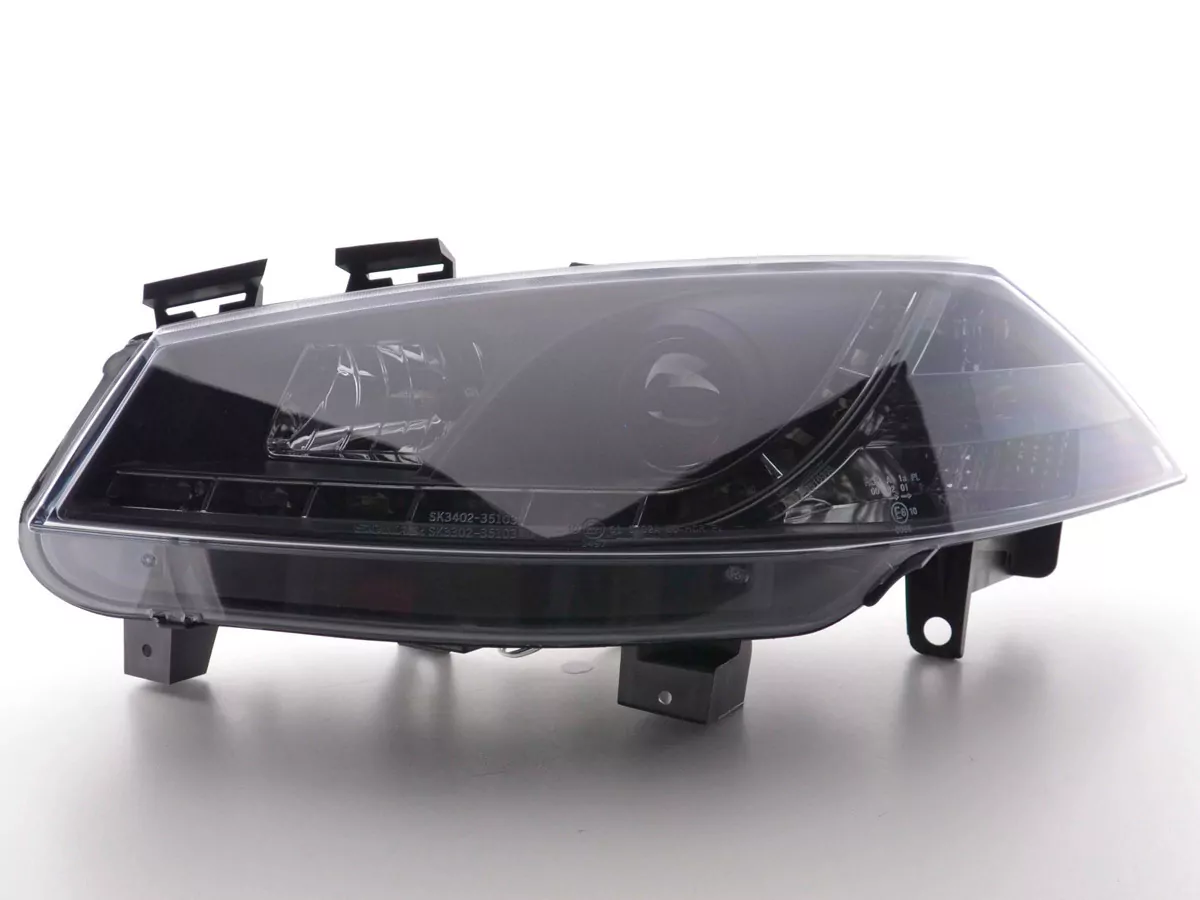 Scheinwerfer Set Daylight LED TFL-Optik Renault Megane 2 3/5-trg. Bj. 03-06 schwarz