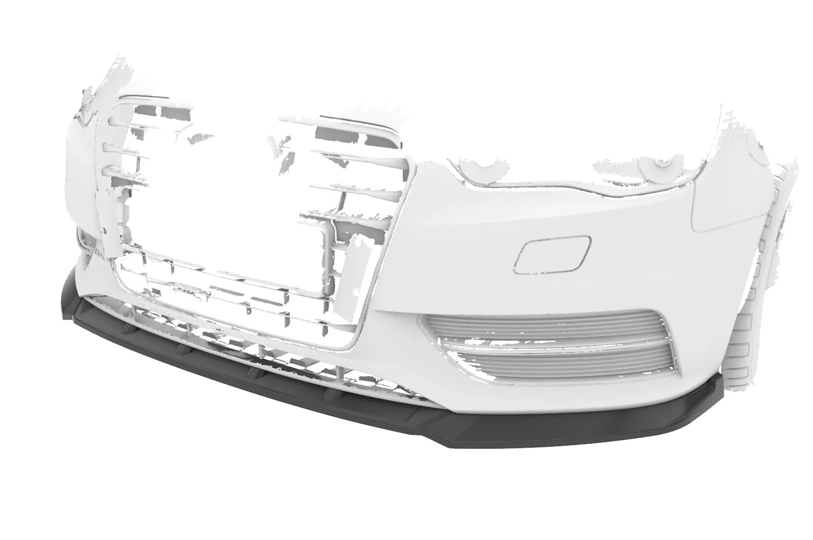 Cup-Spoilerlippe mit ABE für Audi A3 8V CSL870 Schwarz Strukturiert