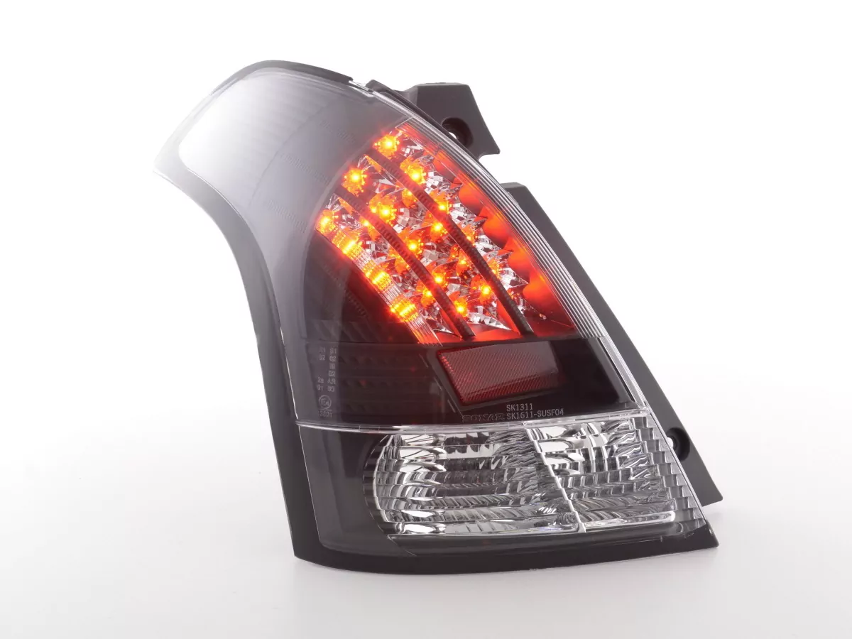 LED Rückleuchten Set Suzuki Swift Typ MZ Bj. 05- klar/schwarz