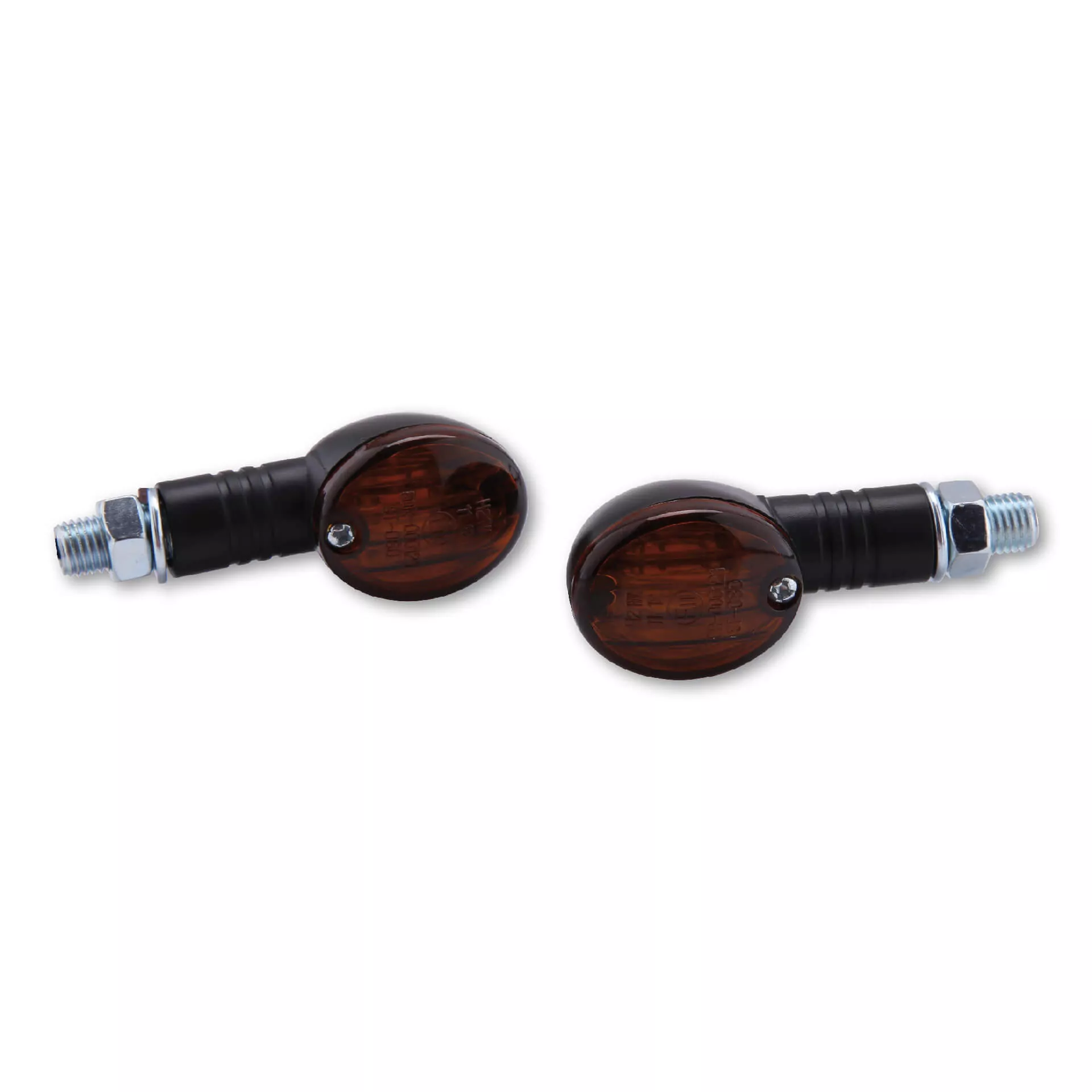 HIGHSIDER smart Micro-Flash Glühlampen Mini-Blinker Gehäuse Schwarz / Linse Rauchgrau (Paar), Vorn & Hinten