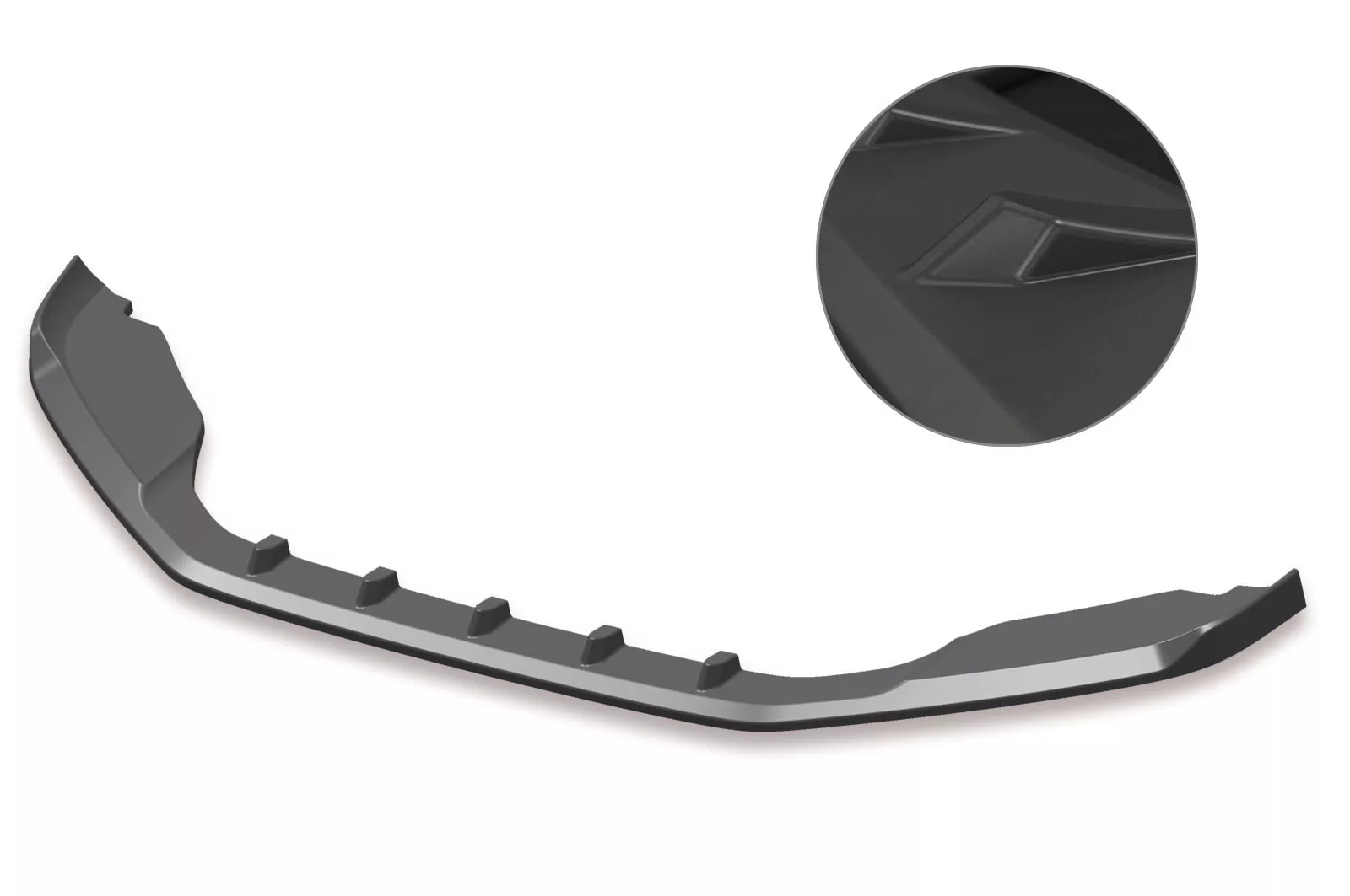 Cup-Spoilerlippe mit ABE für VW Scirocco III Lackierfreundlich (schwarz matt)