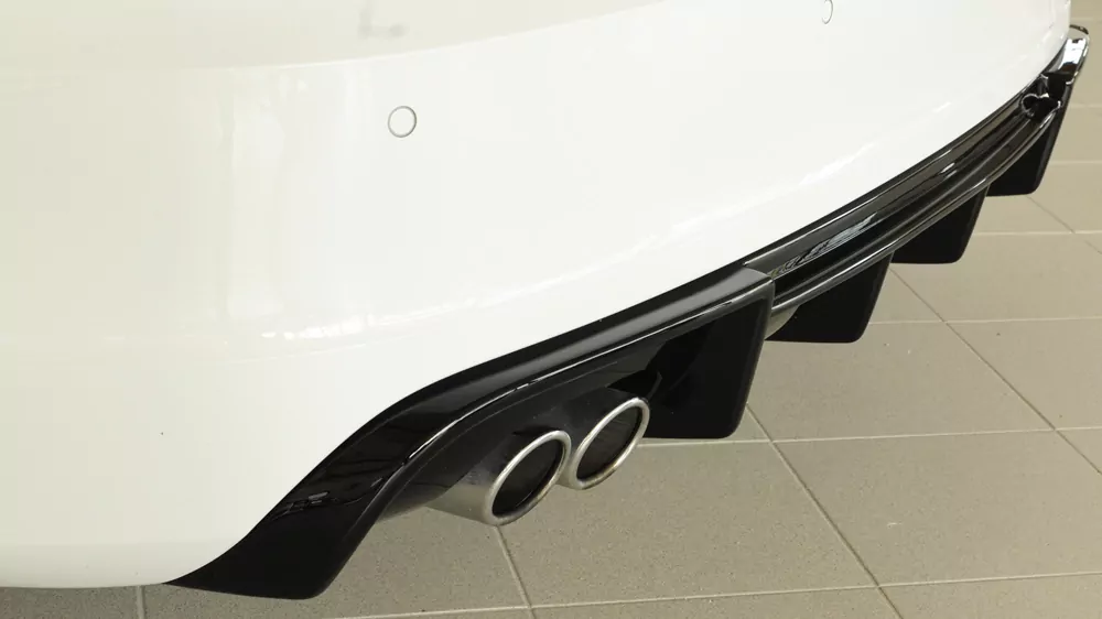 Rieger Heckeinsatz für Audi A3 (8V) - 3-tür. (Schrägheck 8V1) 07.12-08.16 (bis Facelift) schwarz glanz