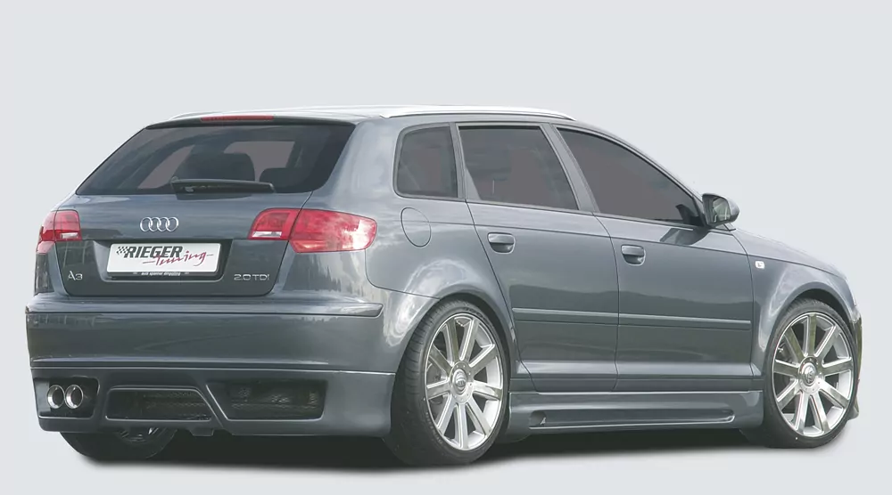 Rieger Seitenschweller rechts  matt schwarz für Audi A3 (8P) Sportback 03.03-