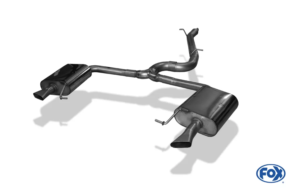 Skoda Octavia 5E RS - TDI - 4x4 mit Diesel-Endrohrblenden  Halbanlage rechts/links ab Kat - Austritt der Endrohre in den originalen Diesel-Endrohrblenden