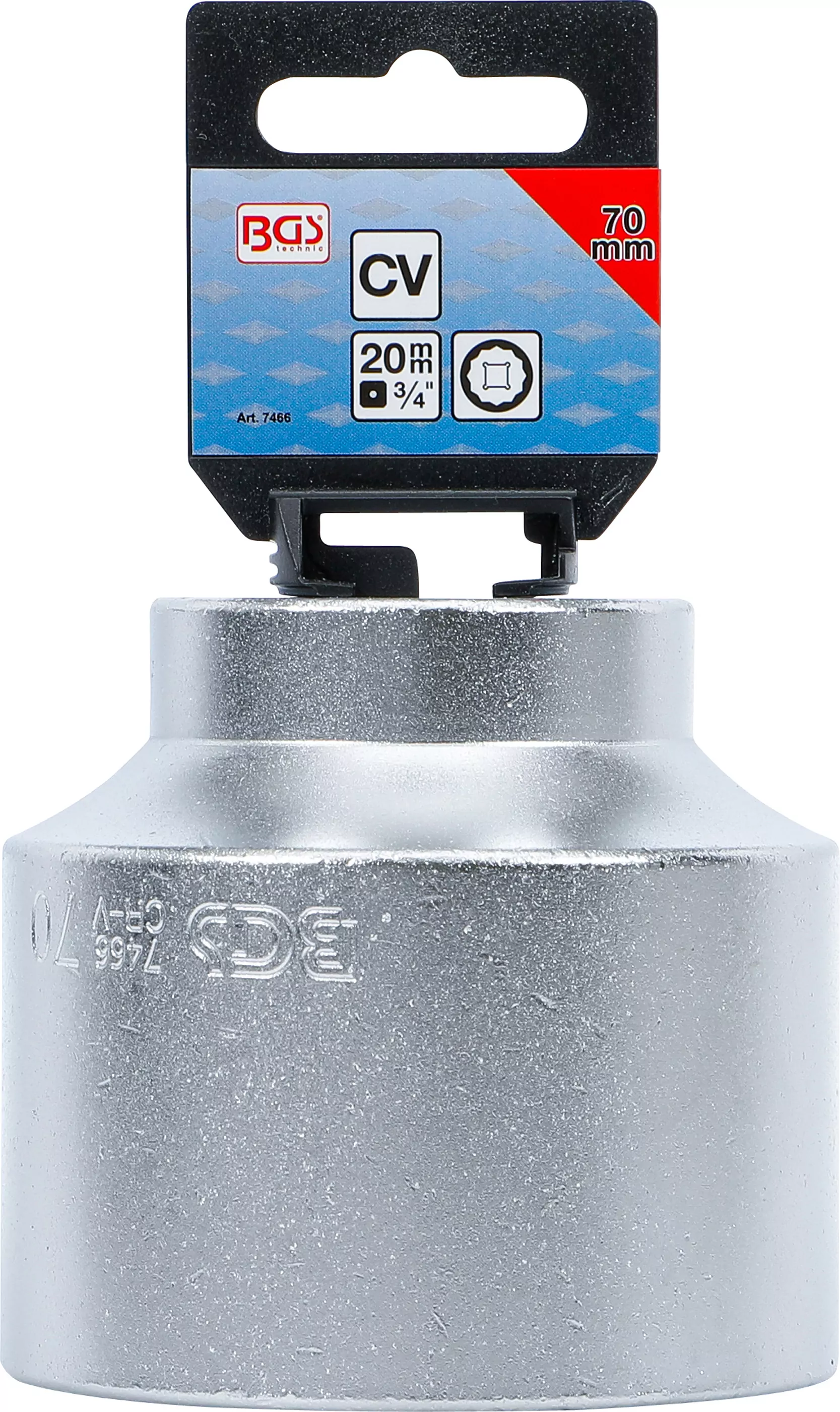 Steckschlüssel-Einsatz Zwölfkant | Antrieb Innenvierkant 20 mm (3/4") | SW 70 mm