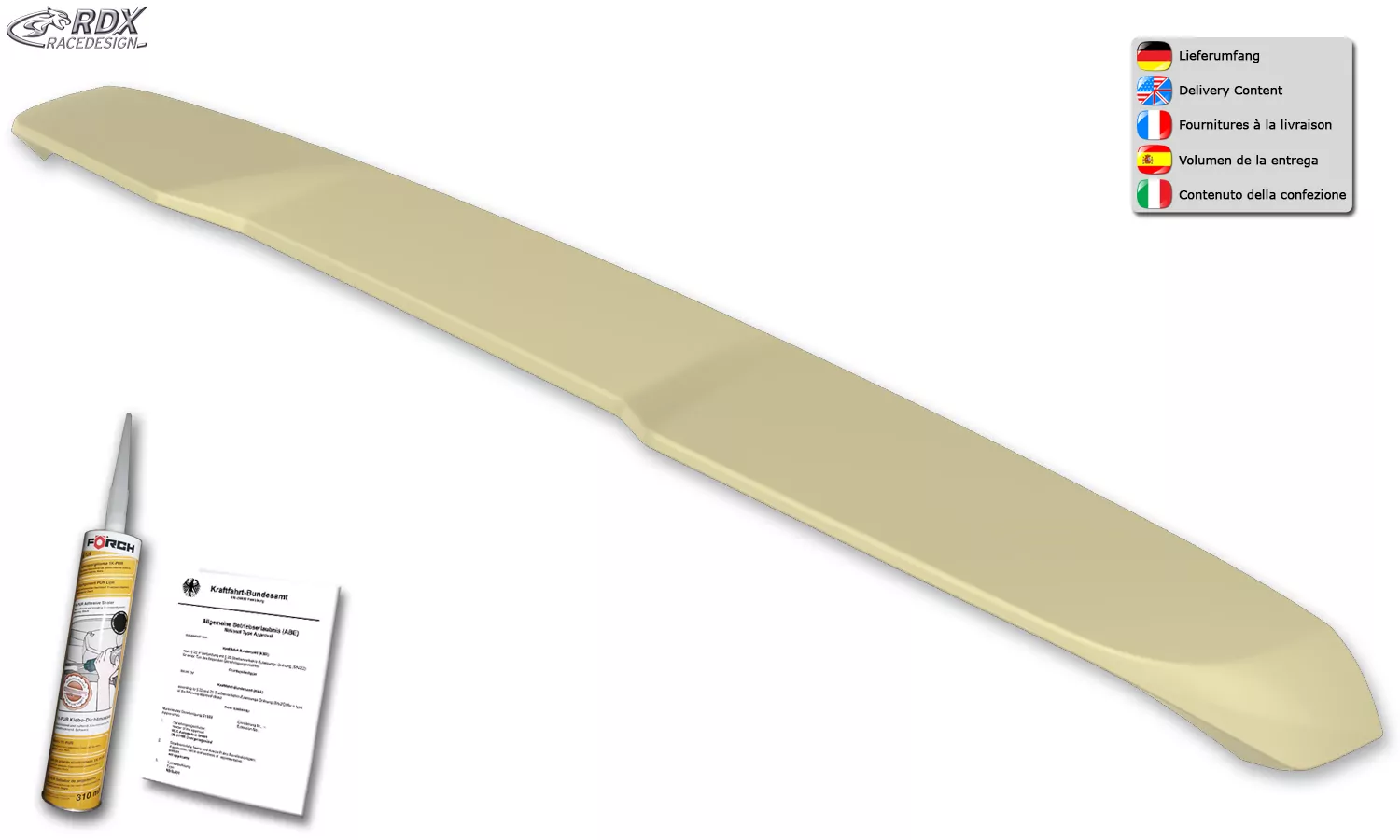 RDX Heckspoiler für MERCEDES Vito W447 (für Heckklappe) Dachspoiler Spoiler