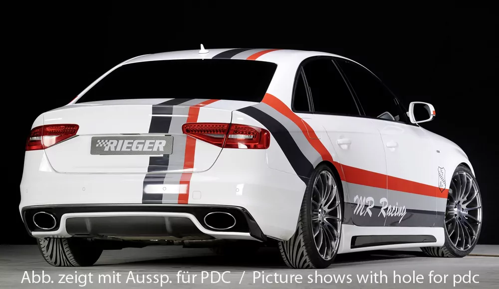 Audi S-Line Heckschürze (ohne Heckeinsatz) für Audi A4 (B8/B81) Lim. 01.12- (ab Facelift)