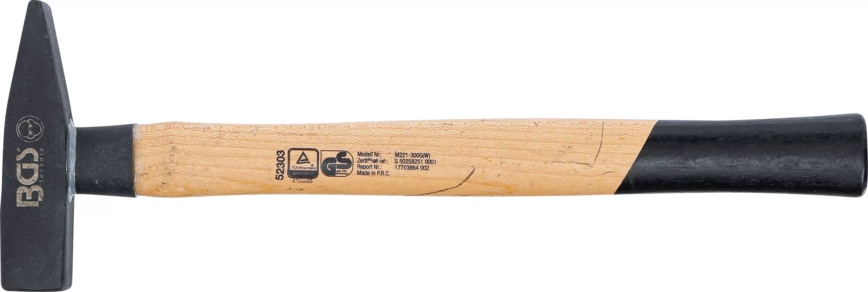 Schlosserhammer | Hickory-Stiel | DIN 1041 | 300 g