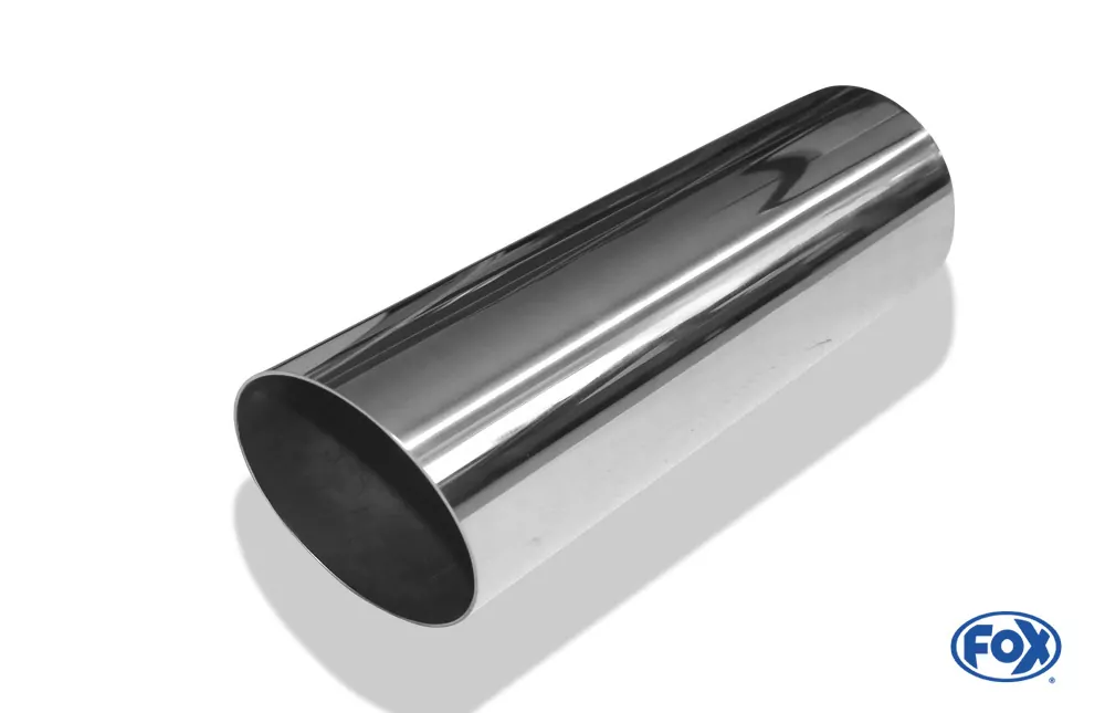 Anschweißendrohr Typ 14  Ø 90 mm / Länge: 300 mm - rund / uneingerollt / 15° abgeschrägt / ohne Absorber