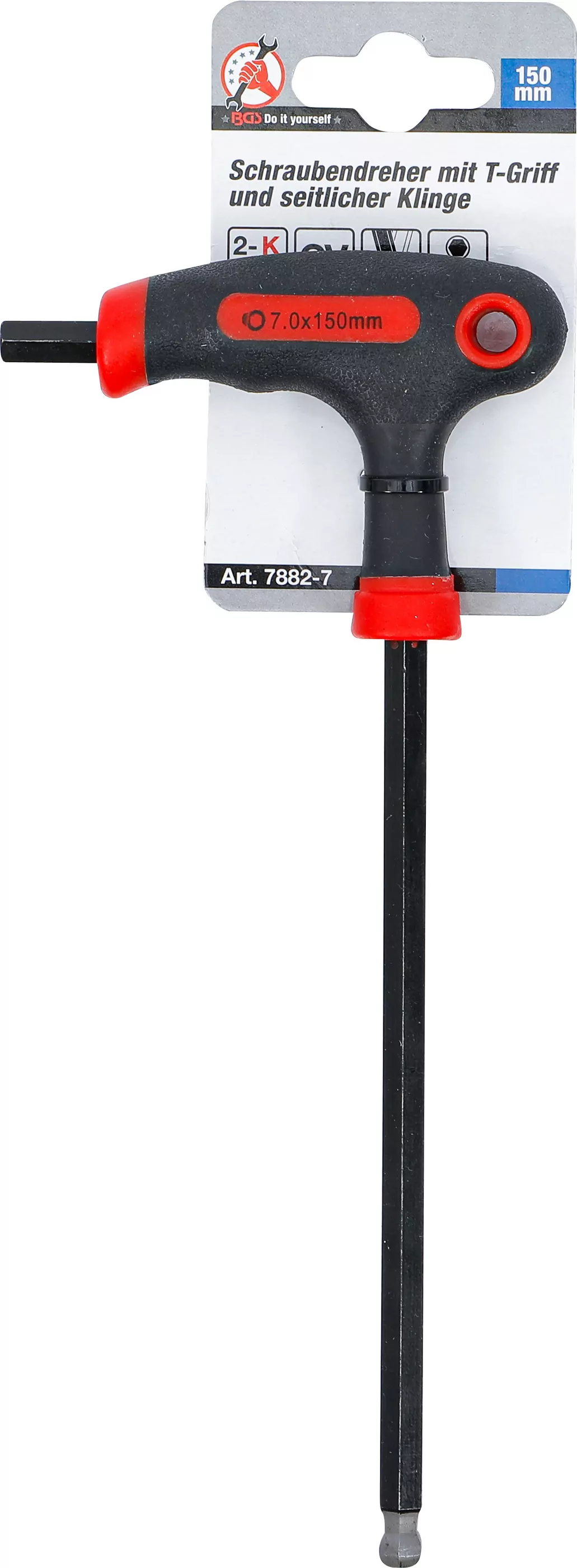 Schraubendreher mit T-Griff und seitlicher Klinge | Innensechskant / Innensechskant mit Kugelkopf 7 mm