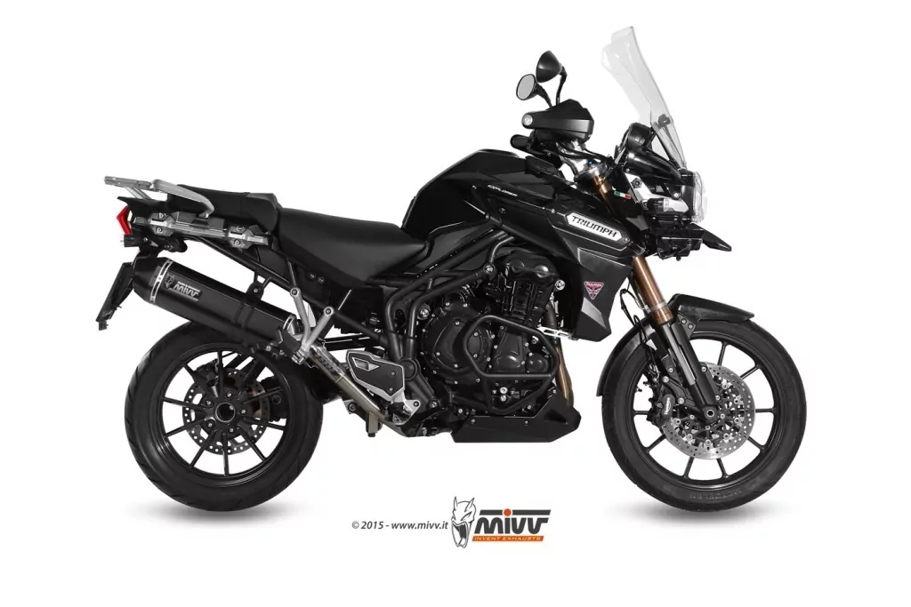 MIVV SPEED EDGE In Edelstahl Schwarz Für TRIUMPH TIGER EXPLORER 1200 12-15