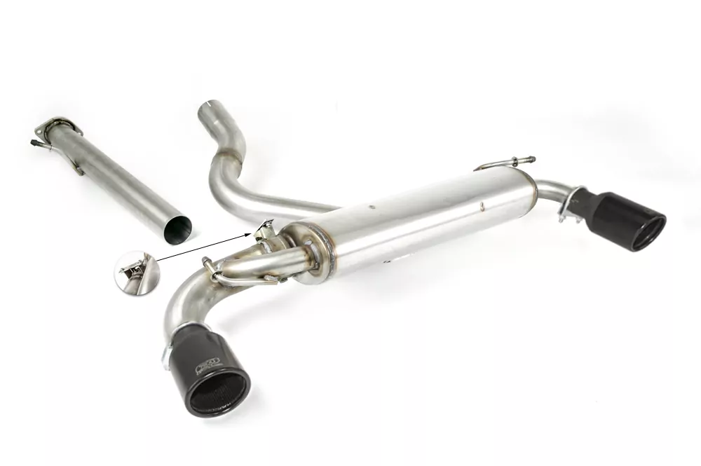 Ulter Sportauspuff für Toyota Yaris GR 2020- 2 Duplex Endrohre rund Ø100