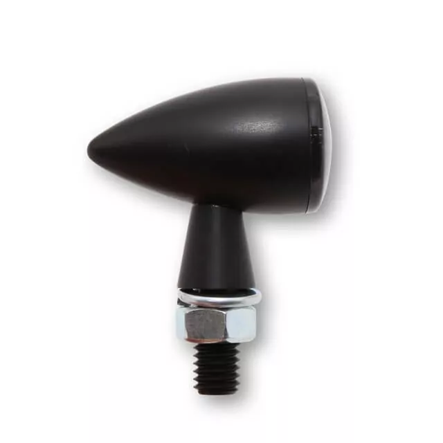 HIGHSIDER Pro Apollo Bullet LED Blinker Gehäuse Schwarz / Linse Rauchgrau (Paar), Vorn & Hinten