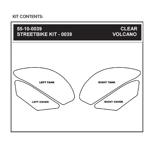 Stompgrip Traction Pad Volcano für Kawasaki Ninja 650 R 09-11 Hybrid