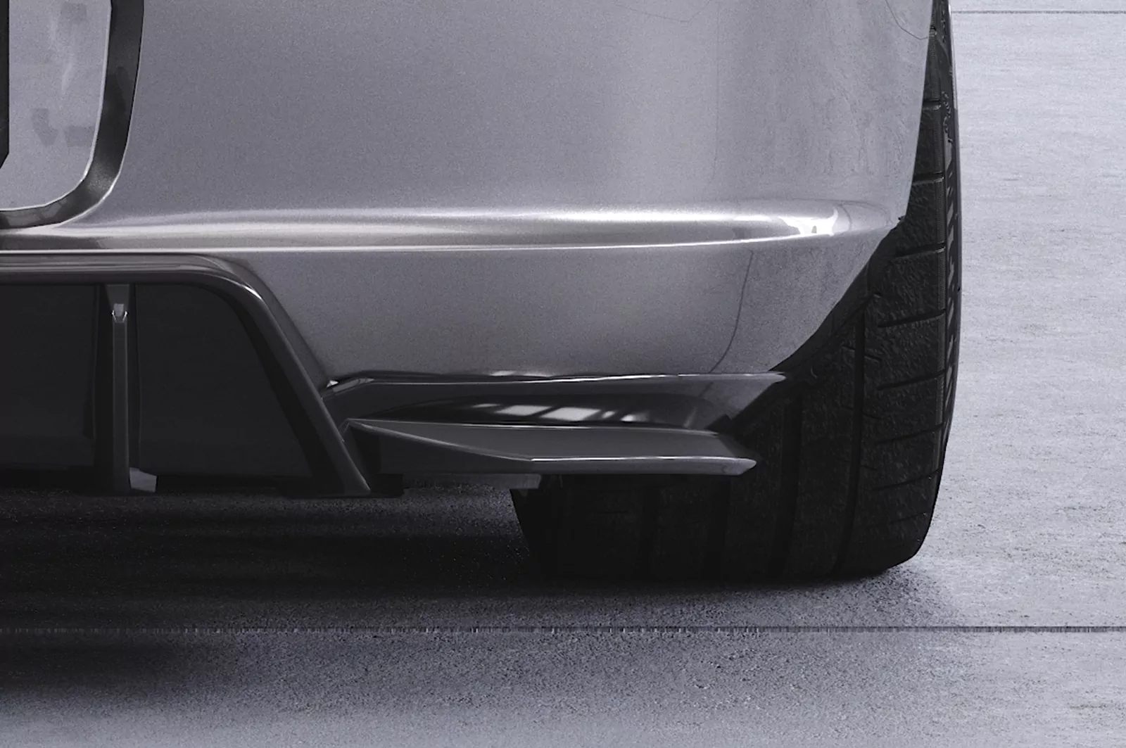 Heckansatz für Porsche Boxster 986 HA421 Schwarz Strukturiert