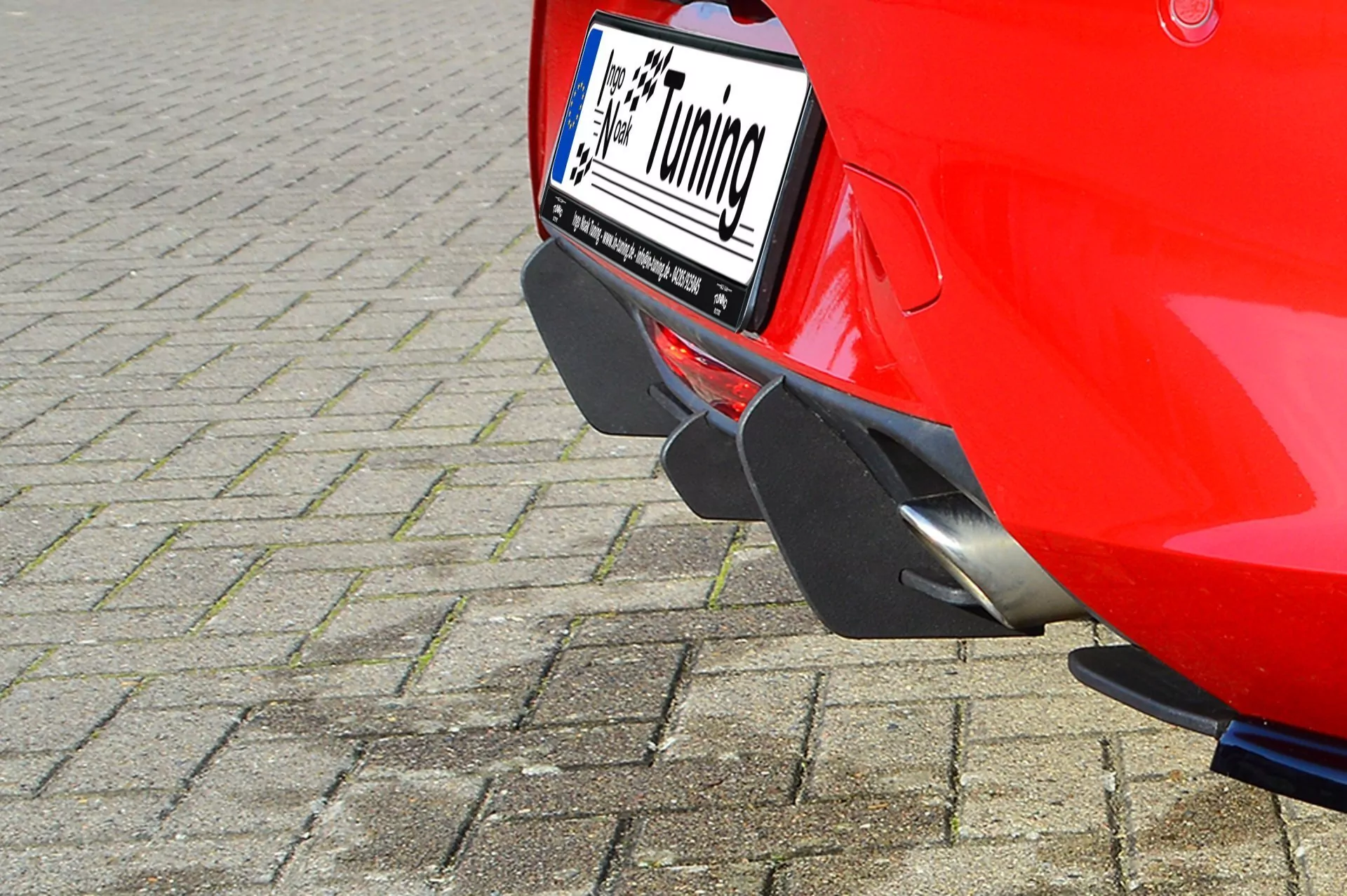 Gefräster Heckansatz mit Finnen für Opel Corsa F GS-Line