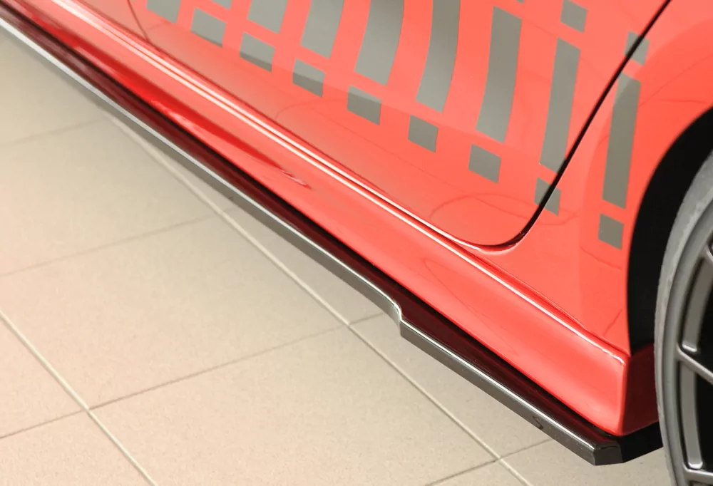 Rieger Seitenschweller links ansatz glanz schwarz für Seat Leon (KL) 5-tür. (ST/Sportstourer) 09.20-06.24 (bis Facelift)