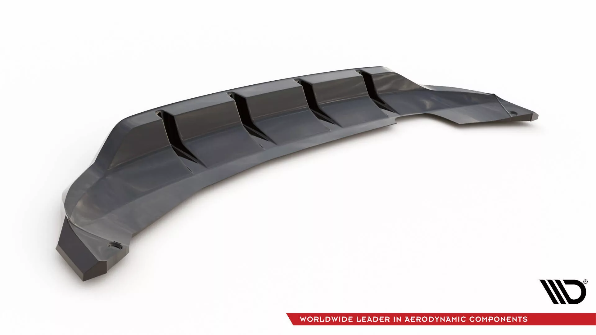 Hinten Splitter (mit Einem Vertikalem Balken) Skoda Fabia Monte Carlo Mk4 Schwarz Hochglanz