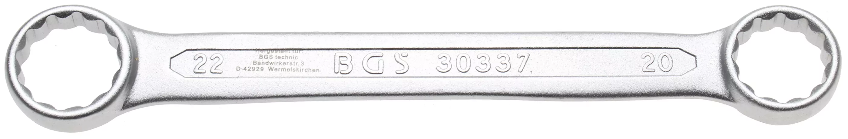 Doppel-Ringschlüssel | extra flach | SW 20 x 22 mm