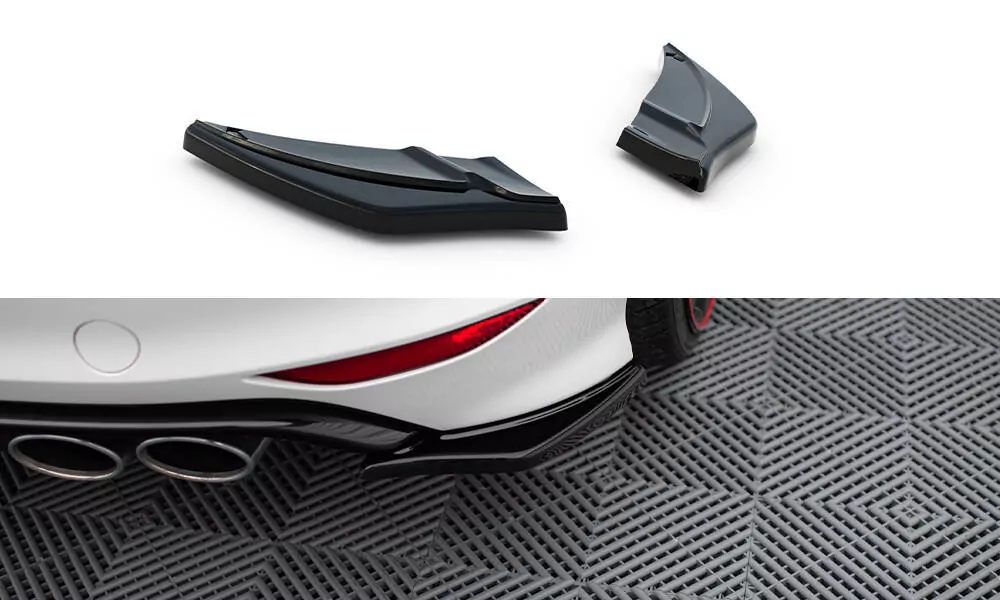 Heck Ansatz Flaps Diffusor Passend Für Diffusor V.2 Passend Für VW GOLF 7 R Schwarz Hochglanz Schwarz Hochglanz