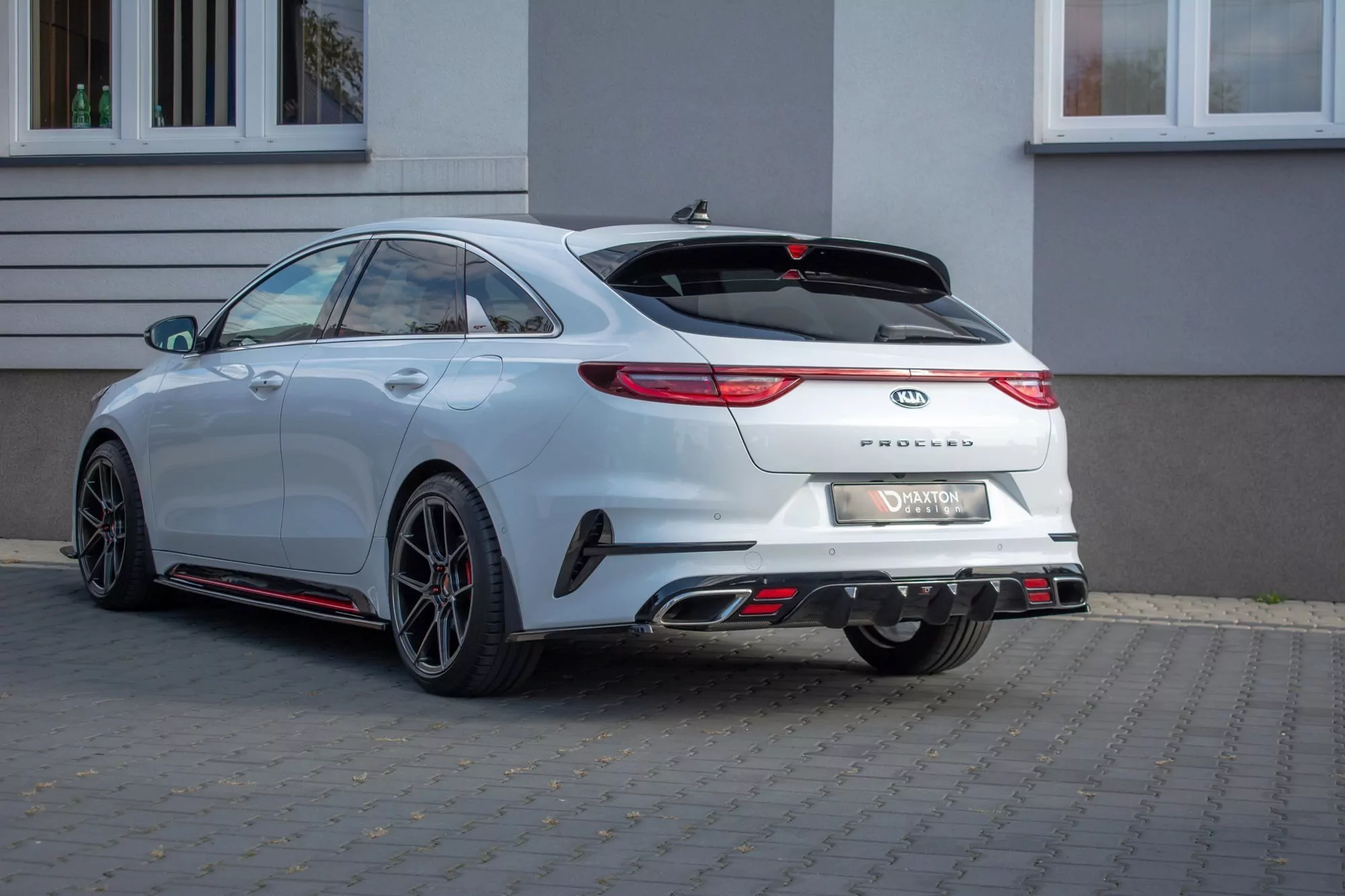 Diffusor Heck Ansatz Passend Für Passend Für Kia ProCeed GT Mk 3 Schwarz Hochglanz Schwarz Hochglanz