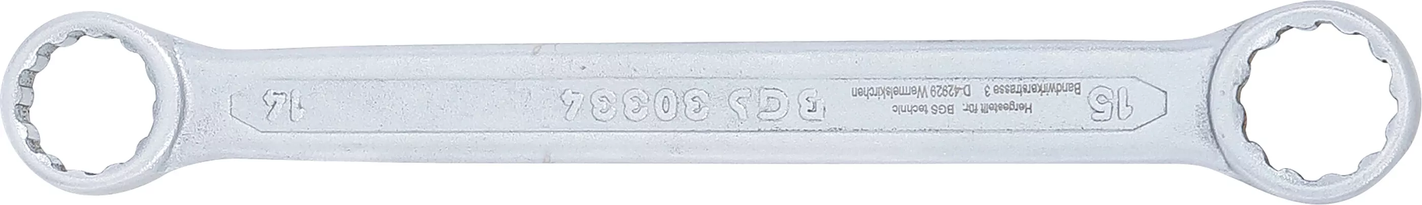 Doppel-Ringschlüssel | extra flach | SW 14 x 15 mm