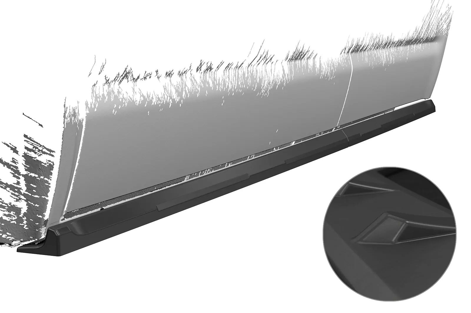 Seitenschweller für VW T5 Lackierfreundlich (schwarz matt)