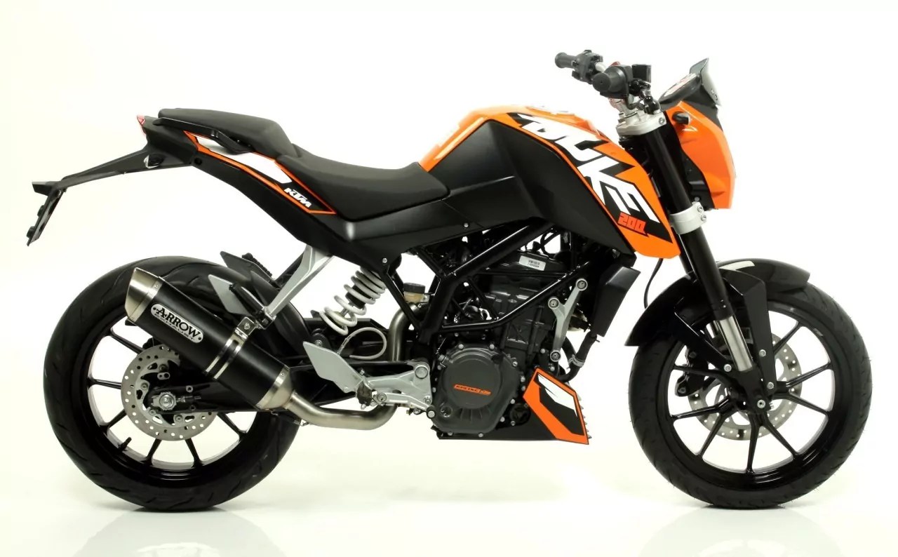 Arrow Thunder Aluminium Schwarz KTM Duke 125 11-16/Duke 200 11-14