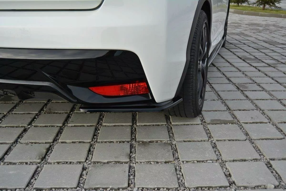 Heck Ansatz Flaps Diffusor Passend Für Diffusor Passend Für Honda Civic Mk9 FL Schwarz Hochglanz Schwarz Hochglanz