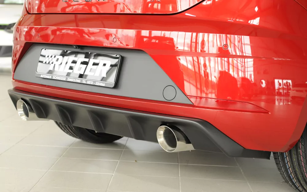 Rieger Heckeinsatz für Seat Leon FR (5F) - 5-tür. 01.17- (ab Facelift) carbon optik