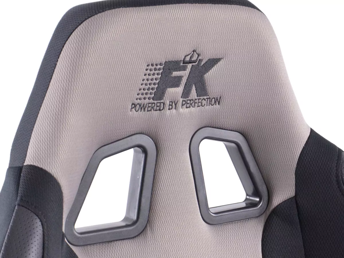 FK Sportsitz Bürodrehstuhl Racecar schwarz/grau Chefsessel Drehstuhl Bürostuhl